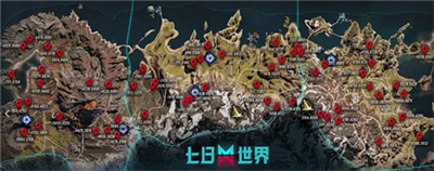 七日世界灭绝者刷新点分布示意图
